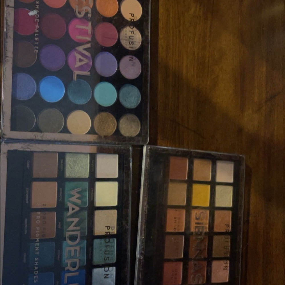 Profusion Cosmetics Eyeshadow Palette Trio - Festival, Wanderlust, Siennas